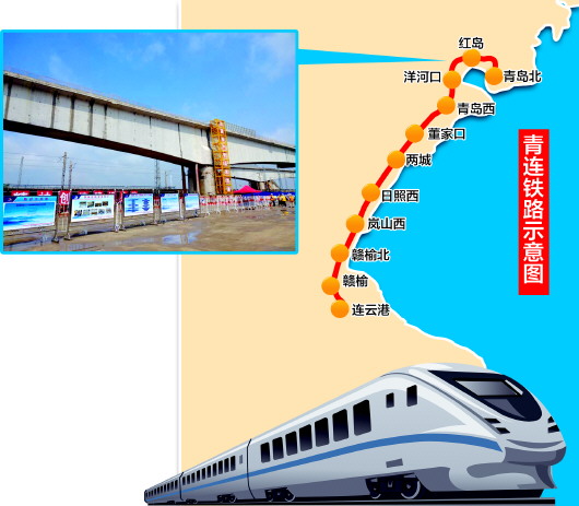 青连铁路最大转体桥昨成功转体 年底全线通车