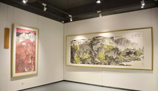 来自泰安的山水画家亓均作品亮相秦风鲁韵画展