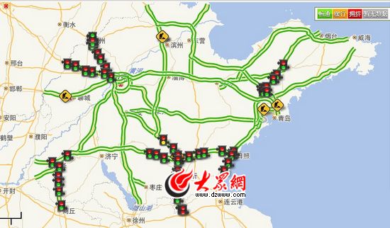 山東霧霾瀰漫 79個高速公路入口臨時關閉